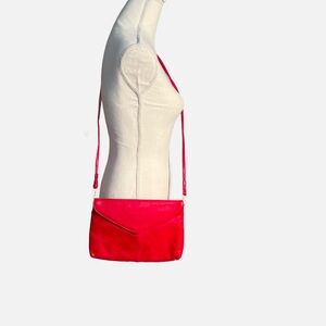 J. Crew Vibrant Genuine Leather Red Crossbody Bag